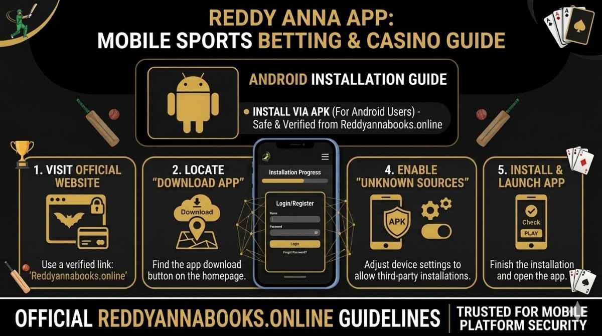 Reddy Anna App Guide for Andriod phone for Sports Betting & Casino by reddyannabooks.online