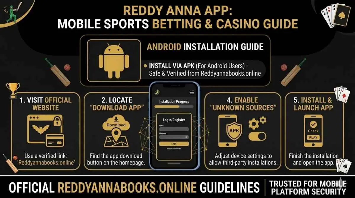Reddy Anna App Guide for Andriod phone for Sports Betting & Casino by reddyannabooks.online