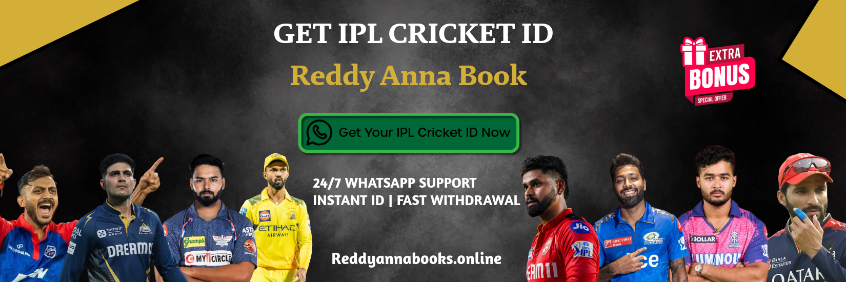 get your IPL betting ID with reddy Anna Banner