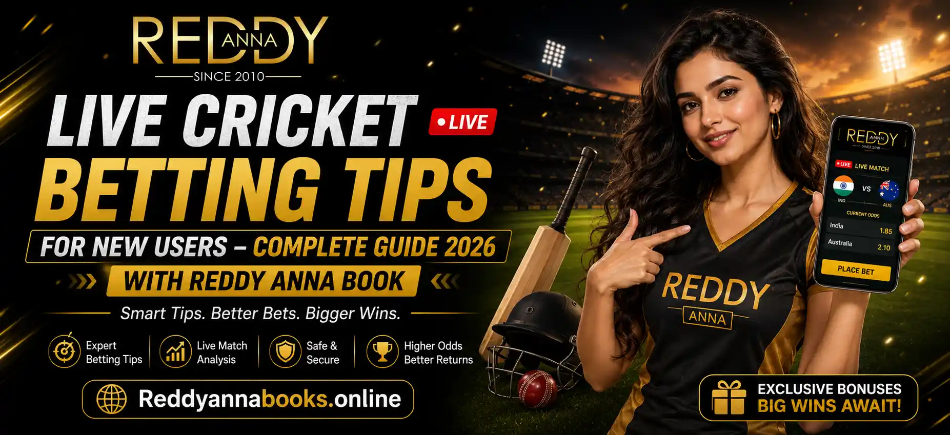 Live Betting Tips for New user complete guide Banner By reddyannabooks.online