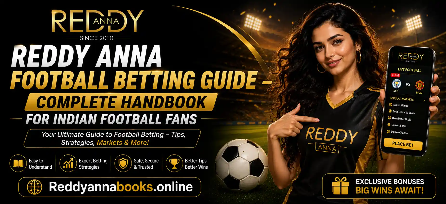 Reddy Anna Football Betting Guide Banner by reddyannabooks.online
