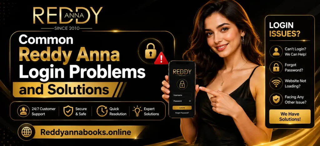 Reddy Anna Login Problem Guide Banner by Reddyannabooks.online