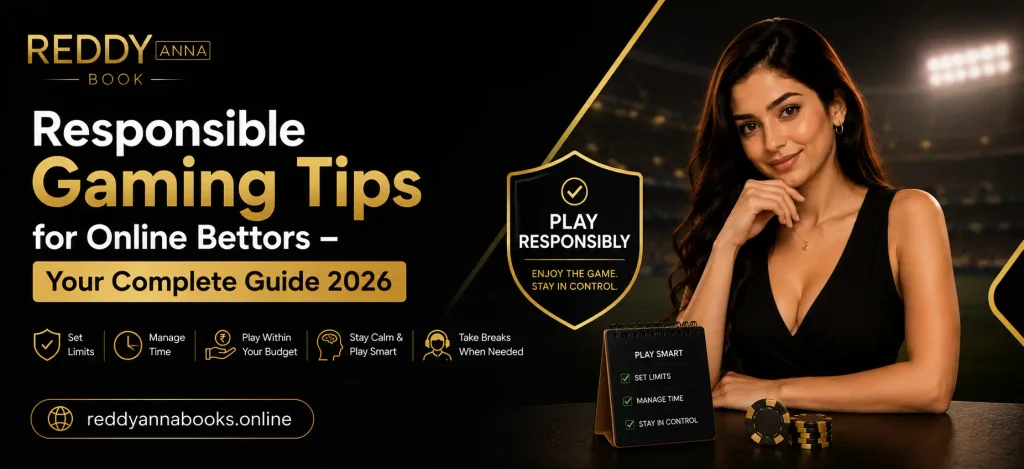 Responsible gaming Tips For Online Bettors banner by Reddyannabooks.online