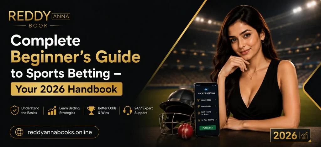 complete Beginner Guide to Sports betting 2026 Guide Banner by Reddyannabooks.online